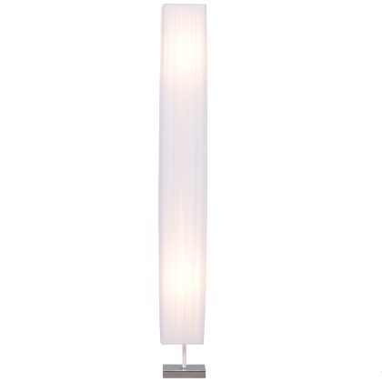 HOMCOM Stehleuchte Moderne Stehlampe E27 aus Edelstahl & Polyester, Weiß 14x14x120cm für Wohnzimmer & Schlafzimmer   Aosom.de