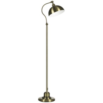 HOMCOM Stehlampe Retro Bogenlampe mit verstellbarem Lampenschirm E27 Messingoptik für Wohnzimmer & Schlafzimmer   Aosom.de