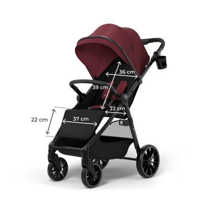 Kinderkraft Kinderwagen Sportwagen GRANDE 2 dunkelrot